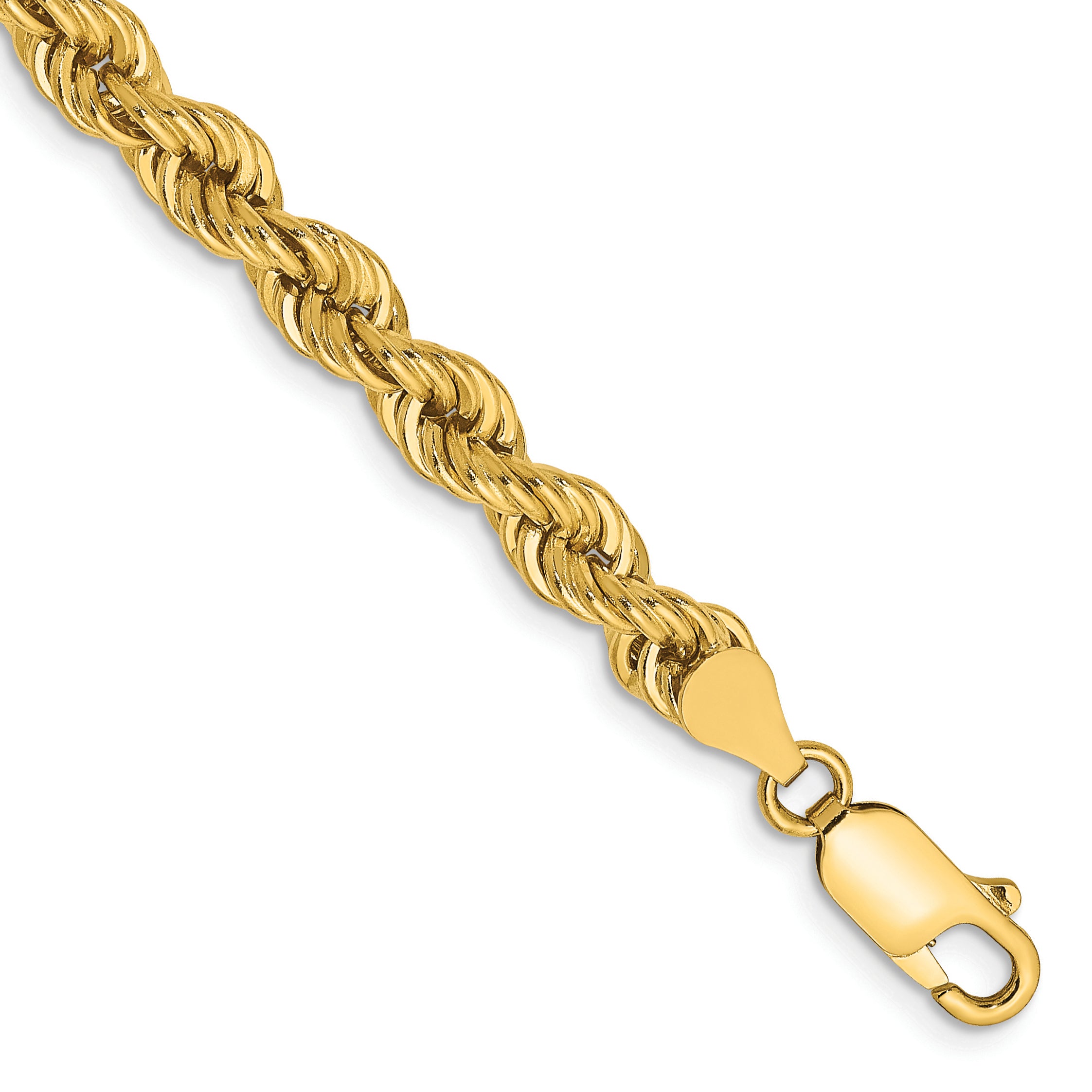 14K 9 inch 5mm Regular Rope with Lobster Clasp Chain Main image