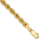 14K 9 inch 5mm Regular Rope with Lobster Clasp Chain
