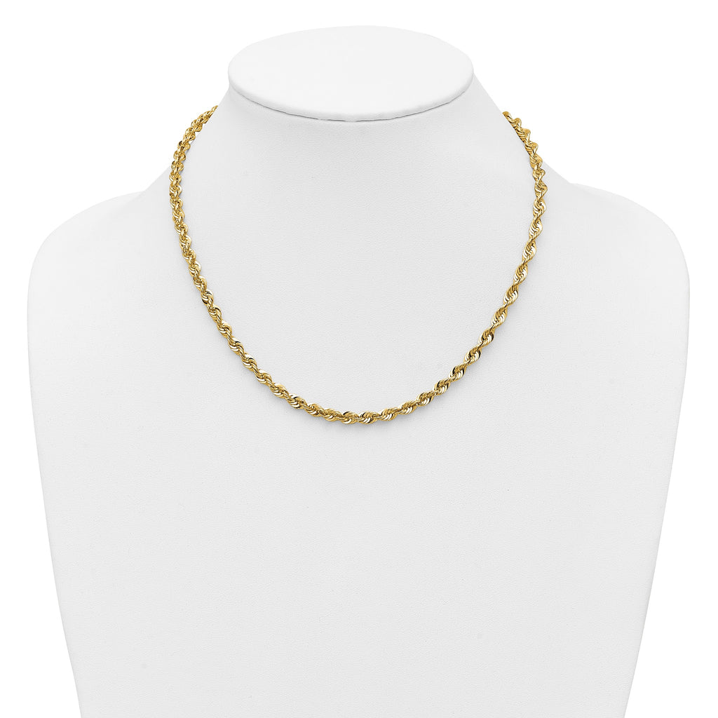 Cashmere Rope Necklace in 14K Yellow Gold, 4.55mm - Sophia Jewelers