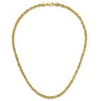 Cashmere Rope Necklace in 14K Yellow Gold, 4.55mm - Sophia Jewelers