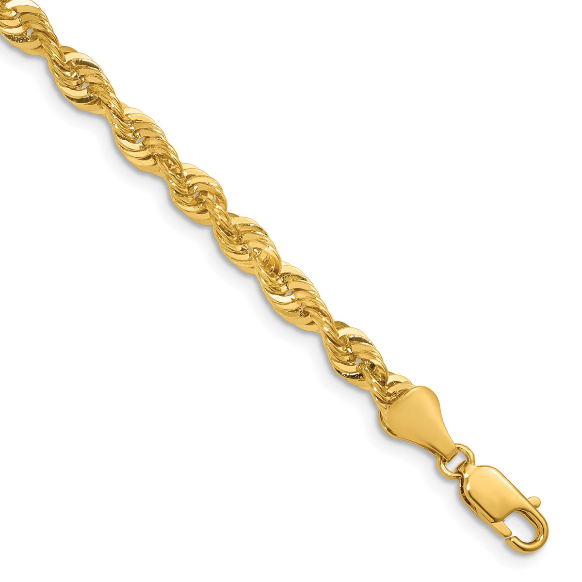 Cashmere Rope Necklace in 14K Yellow Gold, 4.55mm - Sophia Jewelers Main image