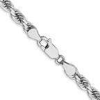 Diamond-Cut Rope Chain in 14K White Gold, 4.5mm - Sophia Jewelers