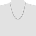 Diamond-Cut Rope Chain in 14K White Gold, 4.5mm - Sophia Jewelers
