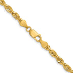 Cashmere Rope Necklace in 14K Yellow Gold, 5.1mm Diamond-Cut - Sophia Jewelers