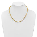 Cashmere Rope Necklace in 14K Yellow Gold, 5.1mm Diamond-Cut - Sophia Jewelers