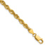 Cashmere Rope Necklace in 14K Yellow Gold, 5.1mm Diamond-Cut - Sophia Jewelers
