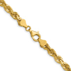 14K 30 inch 5.5mm Diamond-cut Rope with Fancy Lobster Clasp Chain