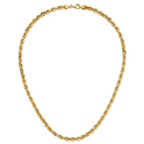 14K 22 inch 5.5mm Diamond-cut Rope with Fancy Lobster Clasp Chain