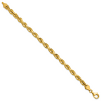 14K 8 inch 5.5mm Diamond-cut Rope with Fancy Lobster Clasp Chain