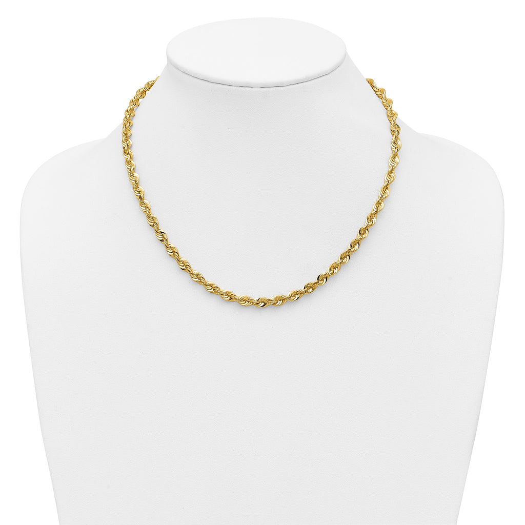 Cashmere Rope Chain in 14K Yellow Gold, 5.1mm - Sophia Jewelers