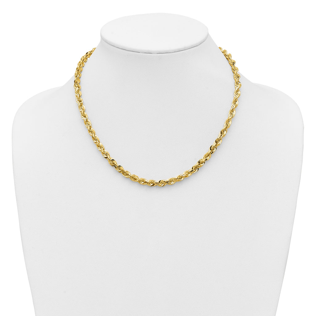 Diamond-Cut Cashmere Rope Chain in 14K Yellow Gold, 5.8mm - Sophia Jewelers