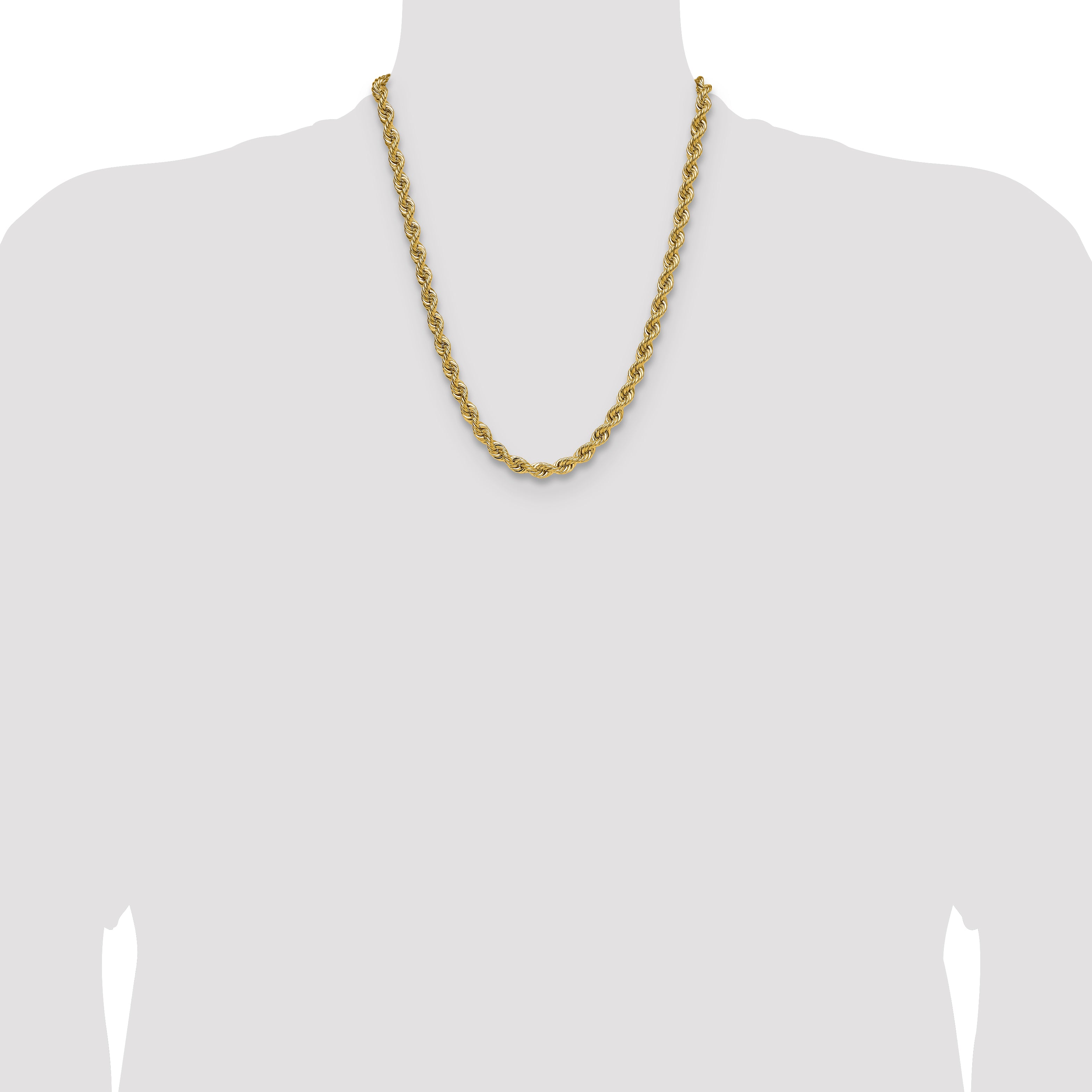 14k 6.7mm Regular Rope Chain