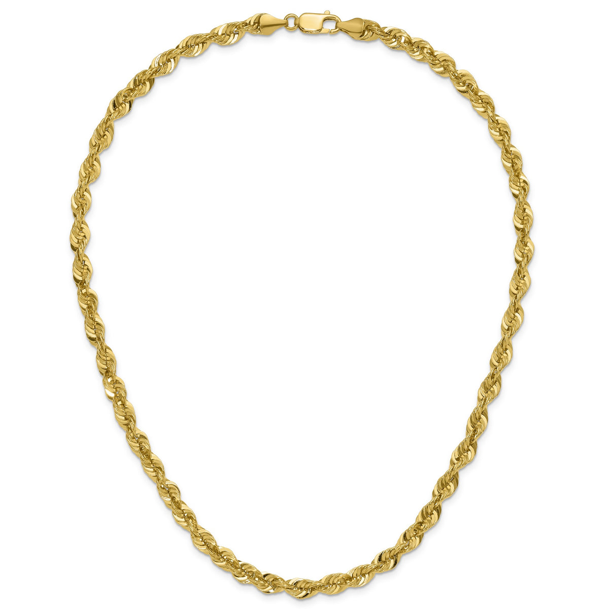 Cashmere Rope Necklace in 14K Yellow Gold, 5.8mm - Sophia Jewelers