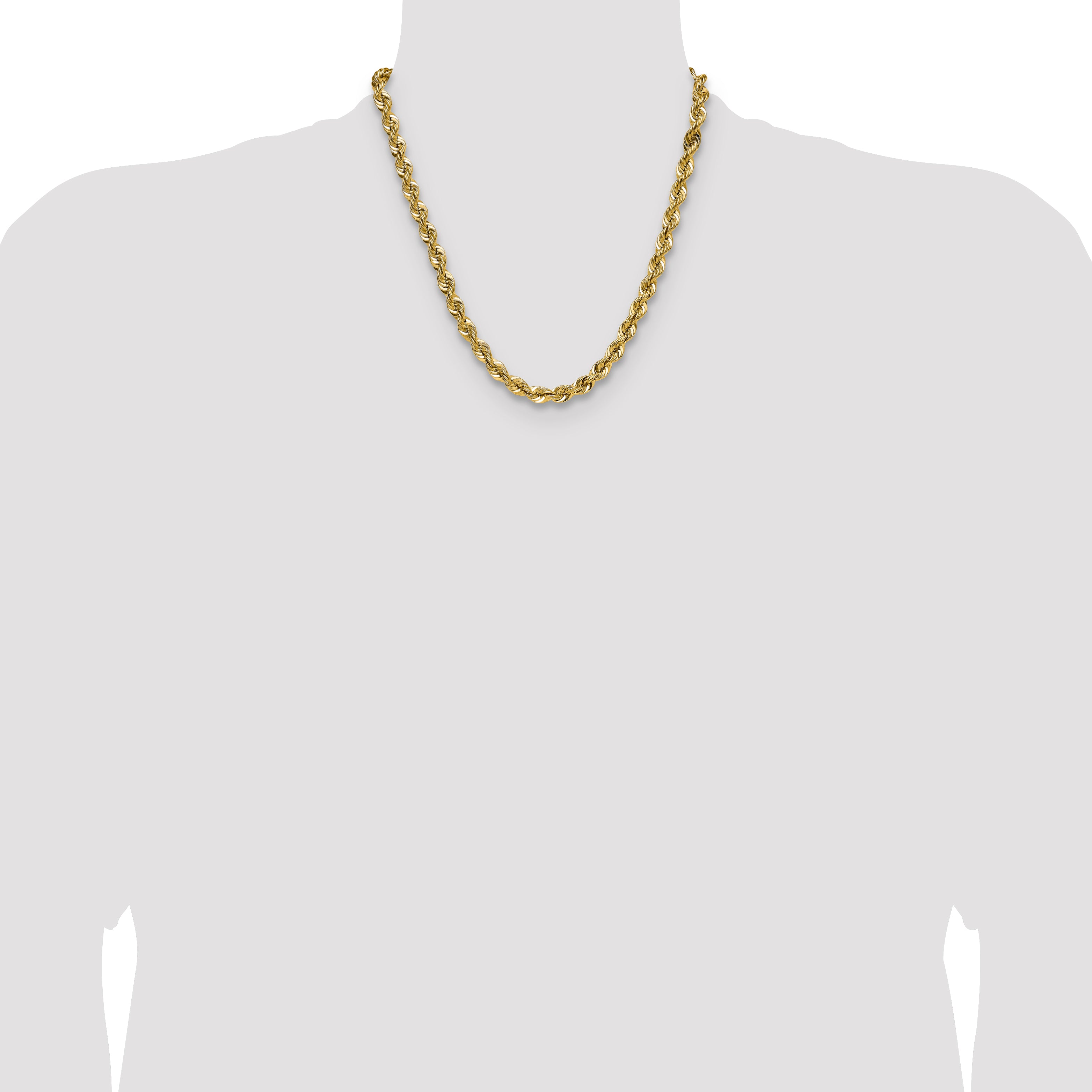 14k 7.5mm Regular Rope Chain