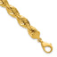 14K 9 inch 10mm Diamond-cut Rope with Fancy Lobster Clasp Chain
