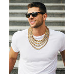 14K 22 inch 10mm Diamond-cut Rope with Fancy Lobster Clasp Chain