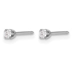14K White Gold 0.10 ct Lab-Grown Diamond Round Stud Earrings