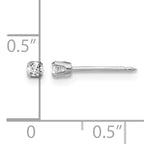 14K White Gold 0.10 ct Lab-Grown Diamond Round Stud Earrings