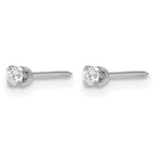 14K White Gold 0.10 ct Lab-Grown Diamond Round Stud Earrings