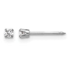 14K White Gold 0.10 ct Lab-Grown Diamond Round Stud Earrings