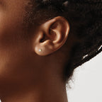 Inverness 14K Polished 2.4mm Crystal Post Earrings