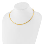 14K 4mm Domed Omega Necklace