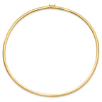 14K 4mm Domed Omega Necklace