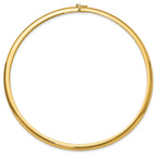 14K 6mm Domed Omega Necklace