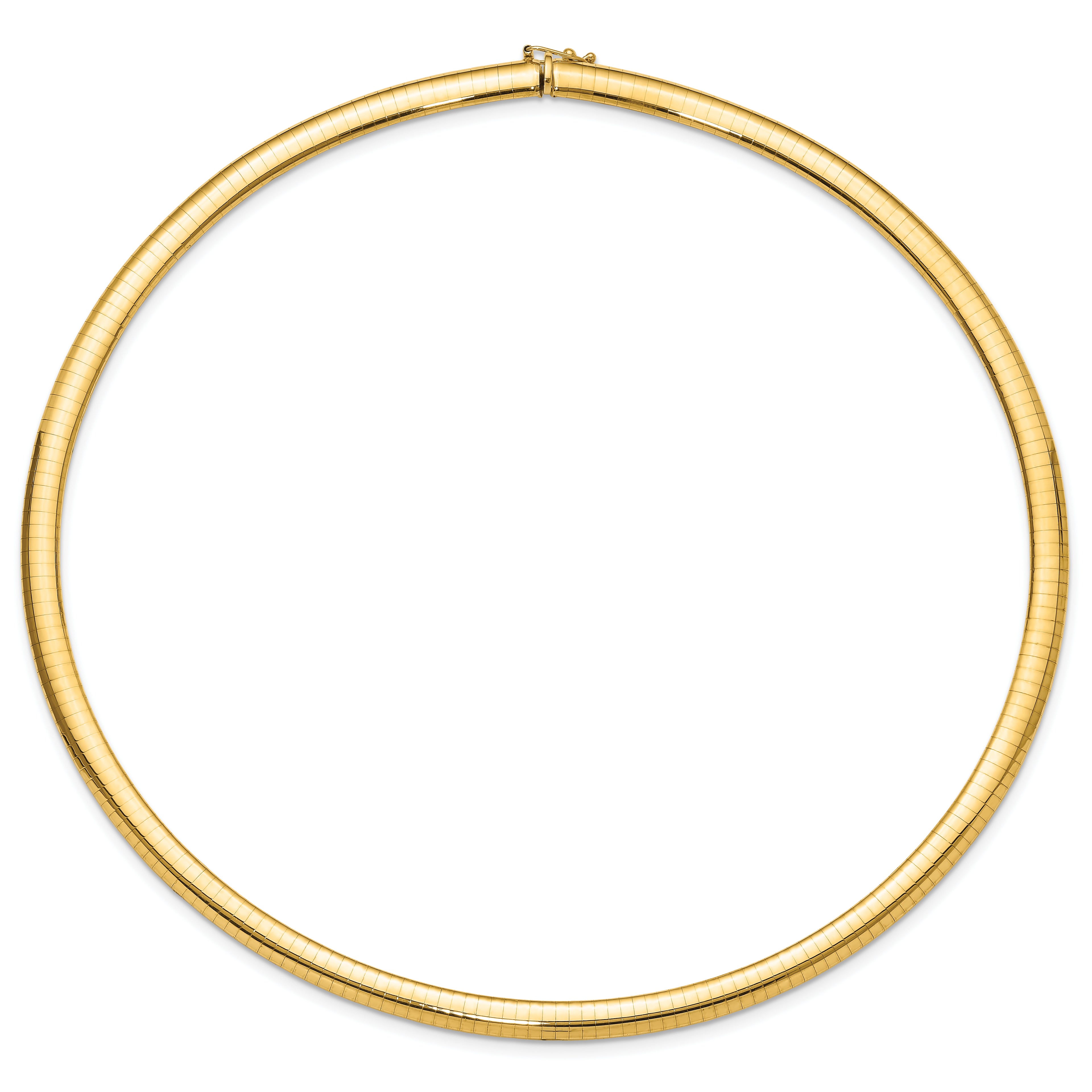 14K 6mm Domed Omega Necklace