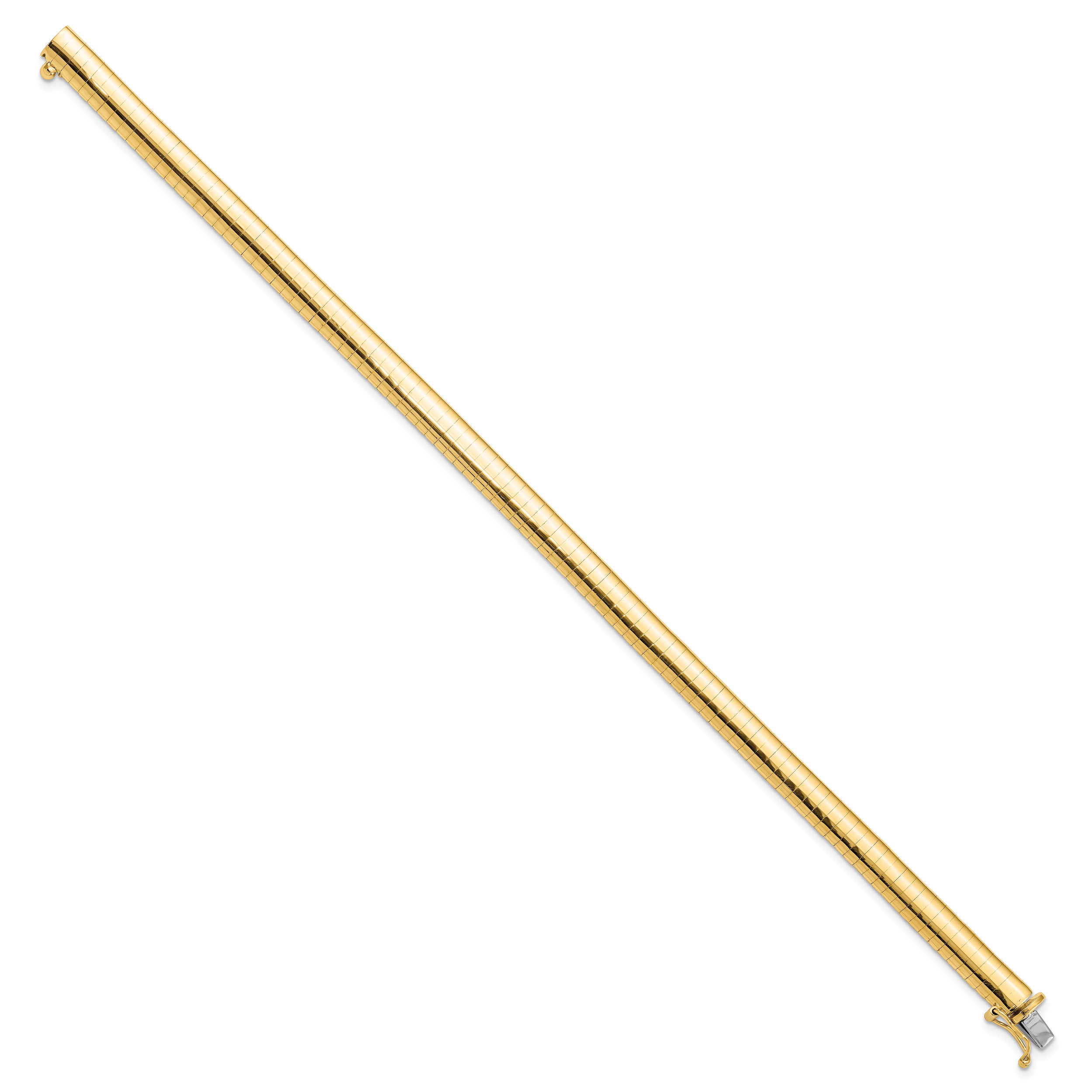 Domed Omega Chain in 14K Yellow Gold, Bracelet to Necklace Lengths, 6mm Secondary image