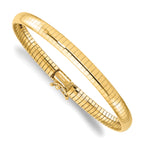14K 6mm Domed Omega Bracelet