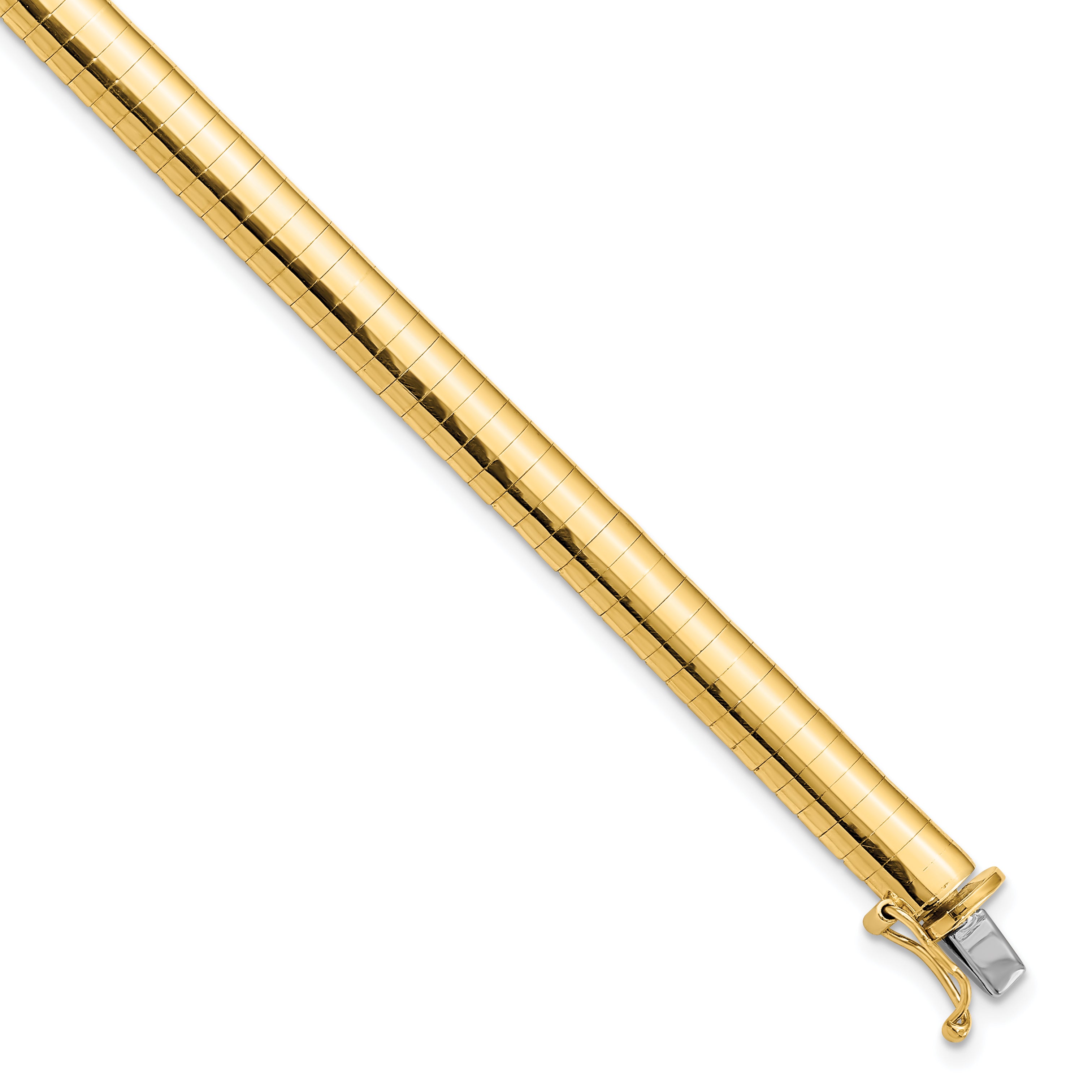 Domed Omega Chain in 14K Yellow Gold, Bracelet to Necklace Lengths, 6mm Secondary image