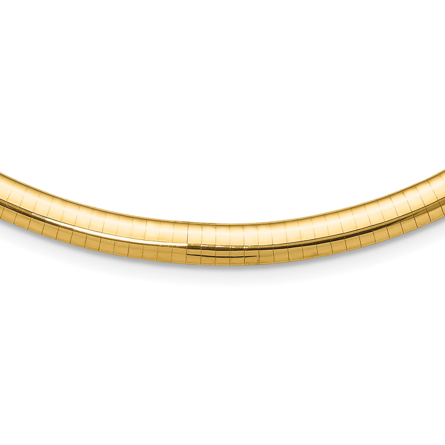 14K 6mm Lightweight Domed Omega Necklace Main image