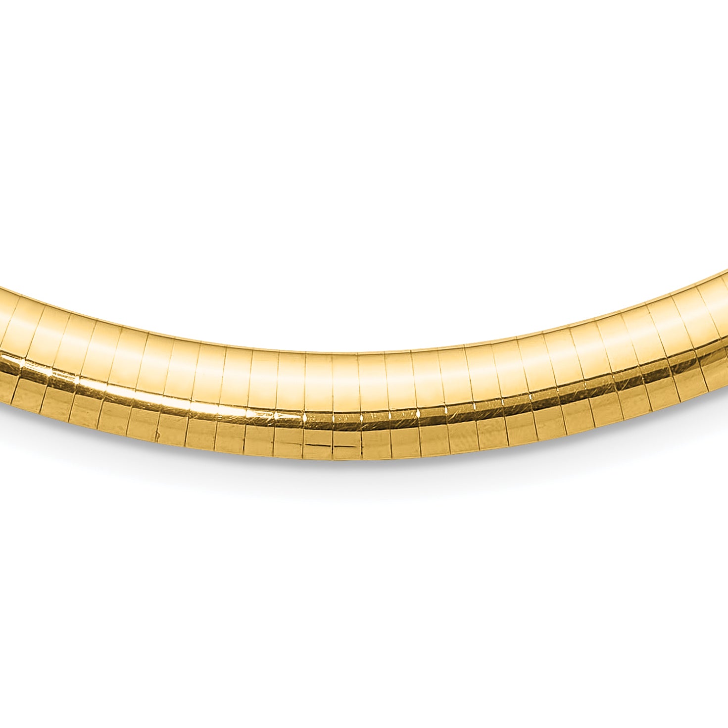 14K 8mm Lightweight Domed Omega Necklace Main image