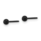 Inverness Stainless Steel Oxidized 3mm Ball Piercing Earrings