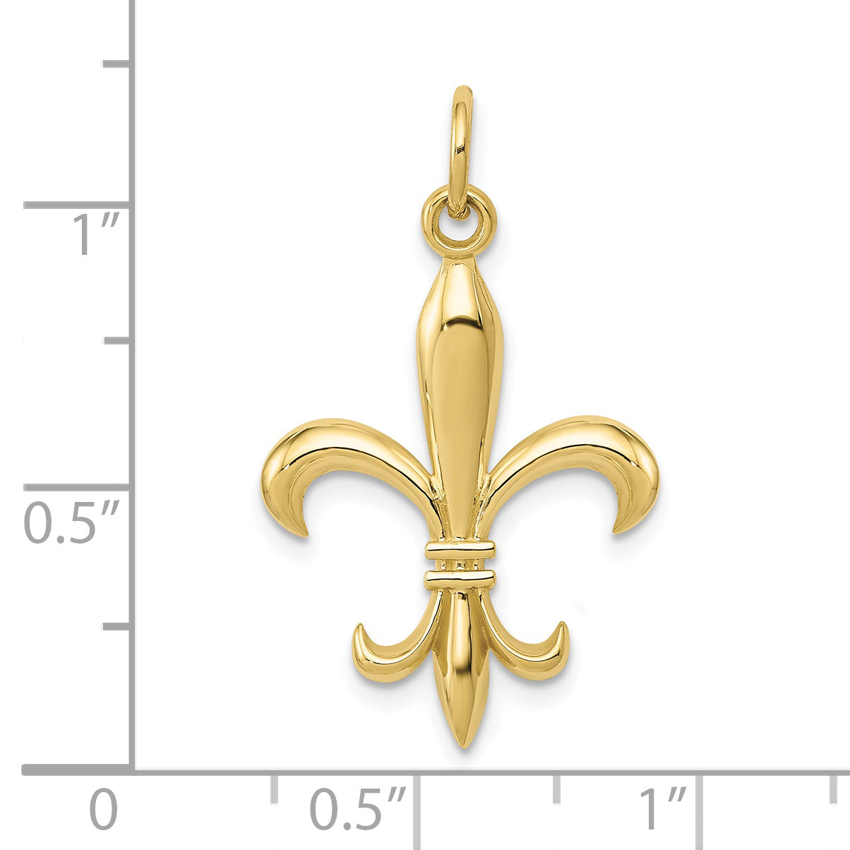 10k Hollow Fleur De Lis Charm Metal Mold