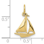 10k Sailboat Charm