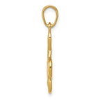 10K Yellow Gold Polished Treble Clef Pendant