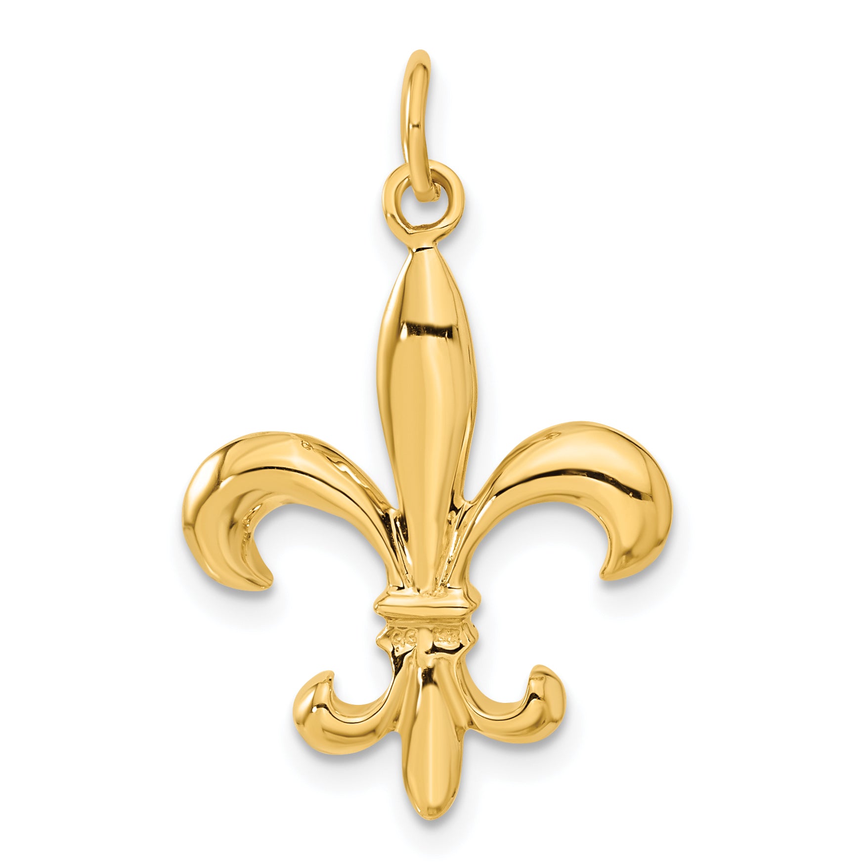 10k Solid Fleur de Lis 3-D Charm