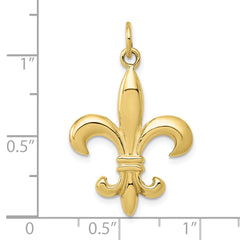 10k Solid Fleur de Lis 3-D Charm