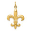 10k Solid Fleur de Lis 3-D Charm