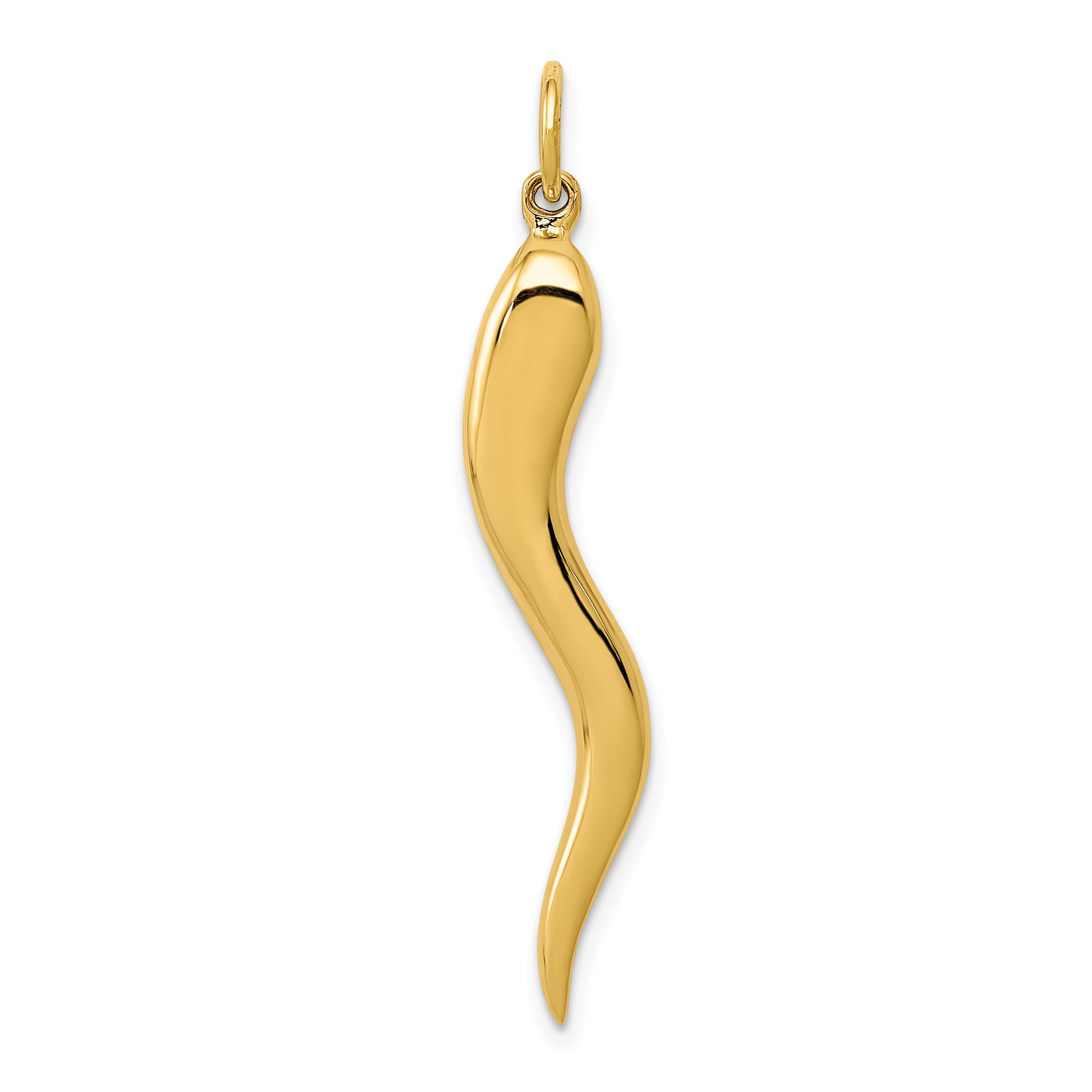 10k Large Italian Horn Charm Main image