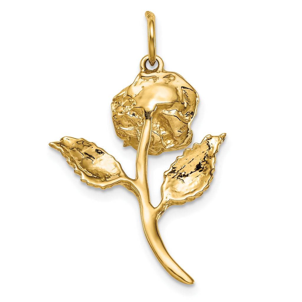 10k CZ Rose Charm