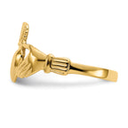 10k Polished Claddagh Ring