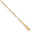 10k Two-Tone Polished Fancy Link 9 inch Plus 1 inch Extender - Total  10 inch Anklet