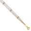 10k Tri-color 3-Strand Diamond-cut Beaded 9 inch Plus 1 inch Extender - Total 10 inch Anklet