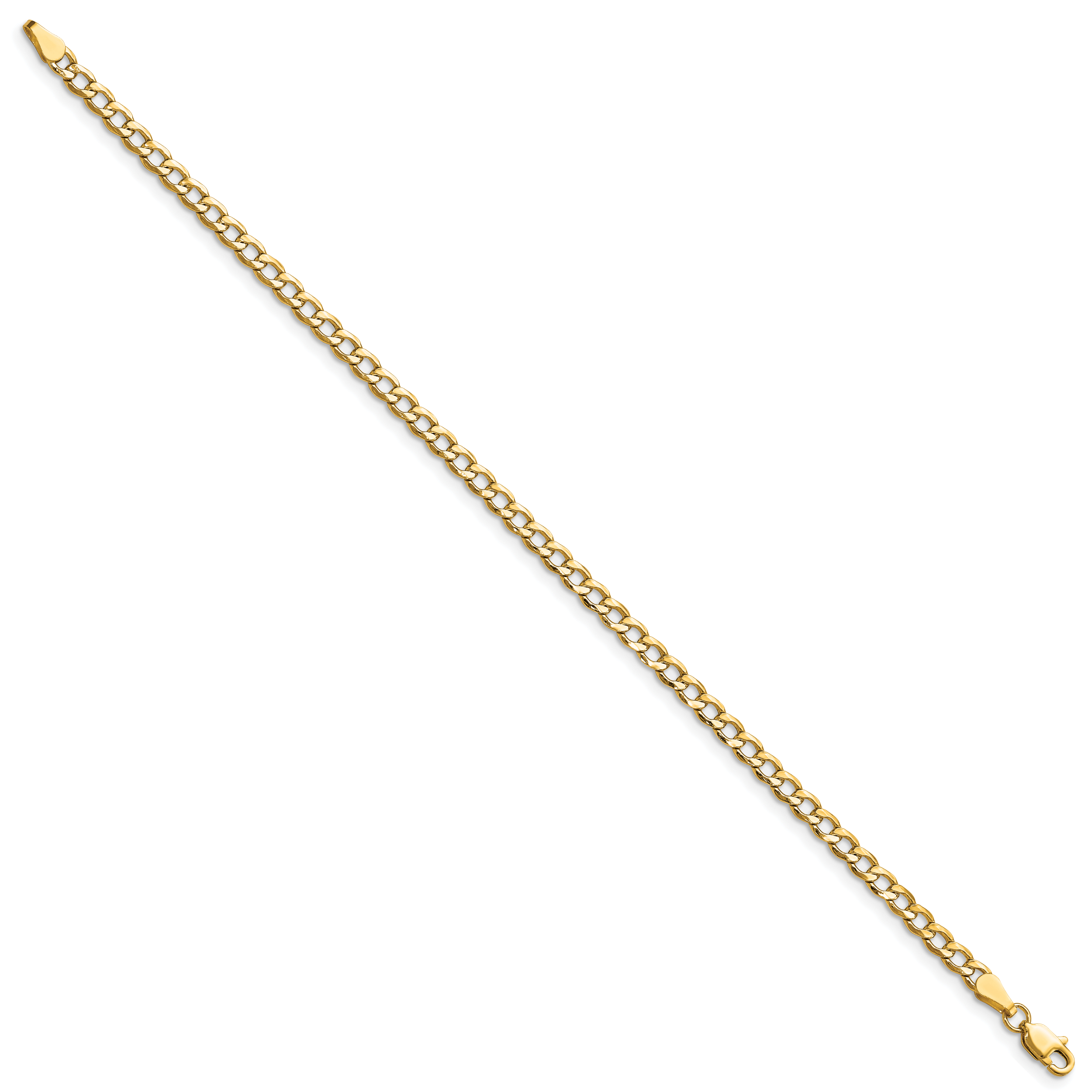 10k 3.35mm Semi-Solid Curb Link Chain Secondary image