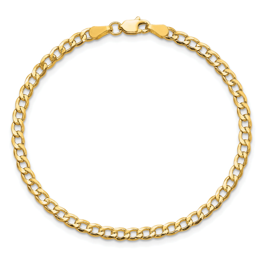 10k 3.35mm Semi-Solid Curb Link Chain