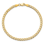 10k 3.35mm Semi-Solid Curb Link Chain