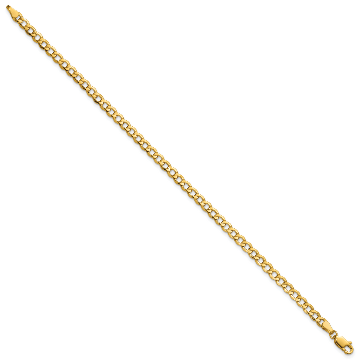 10k 4.3mm Semi-Solid Curb Link Chain